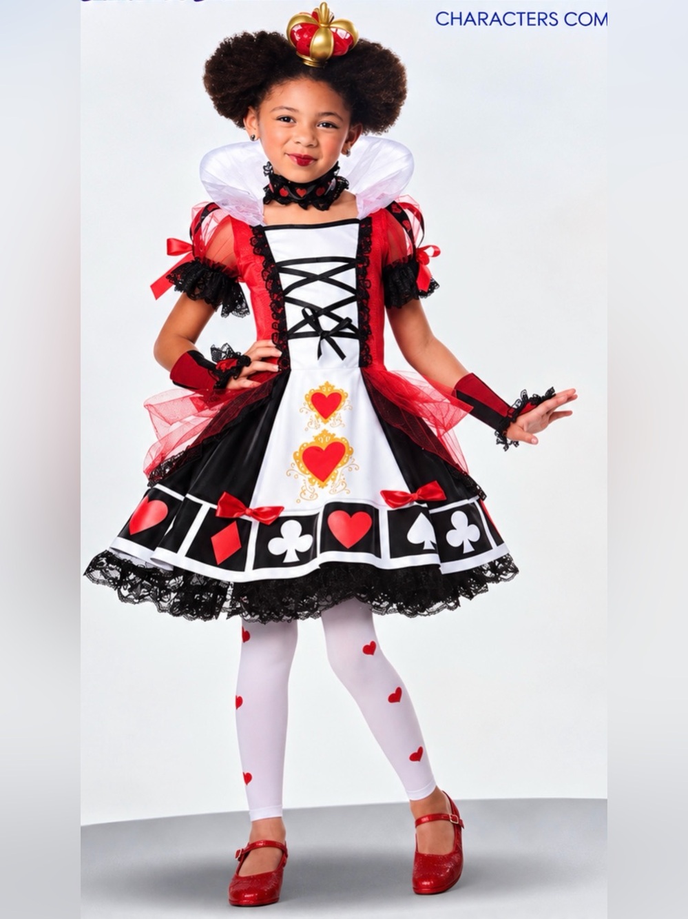 California Costumes Deluxe Queen Child Costume L 10-12 Dress Gloves Halloween